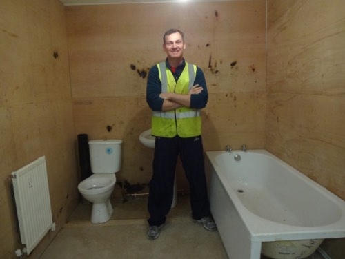 person from liverpool who has installed a bathroom on plumbing course