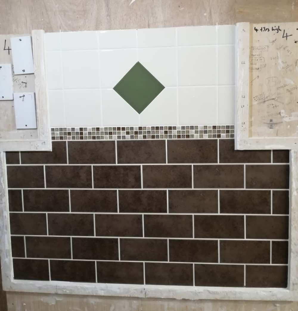 tiling work completed during course